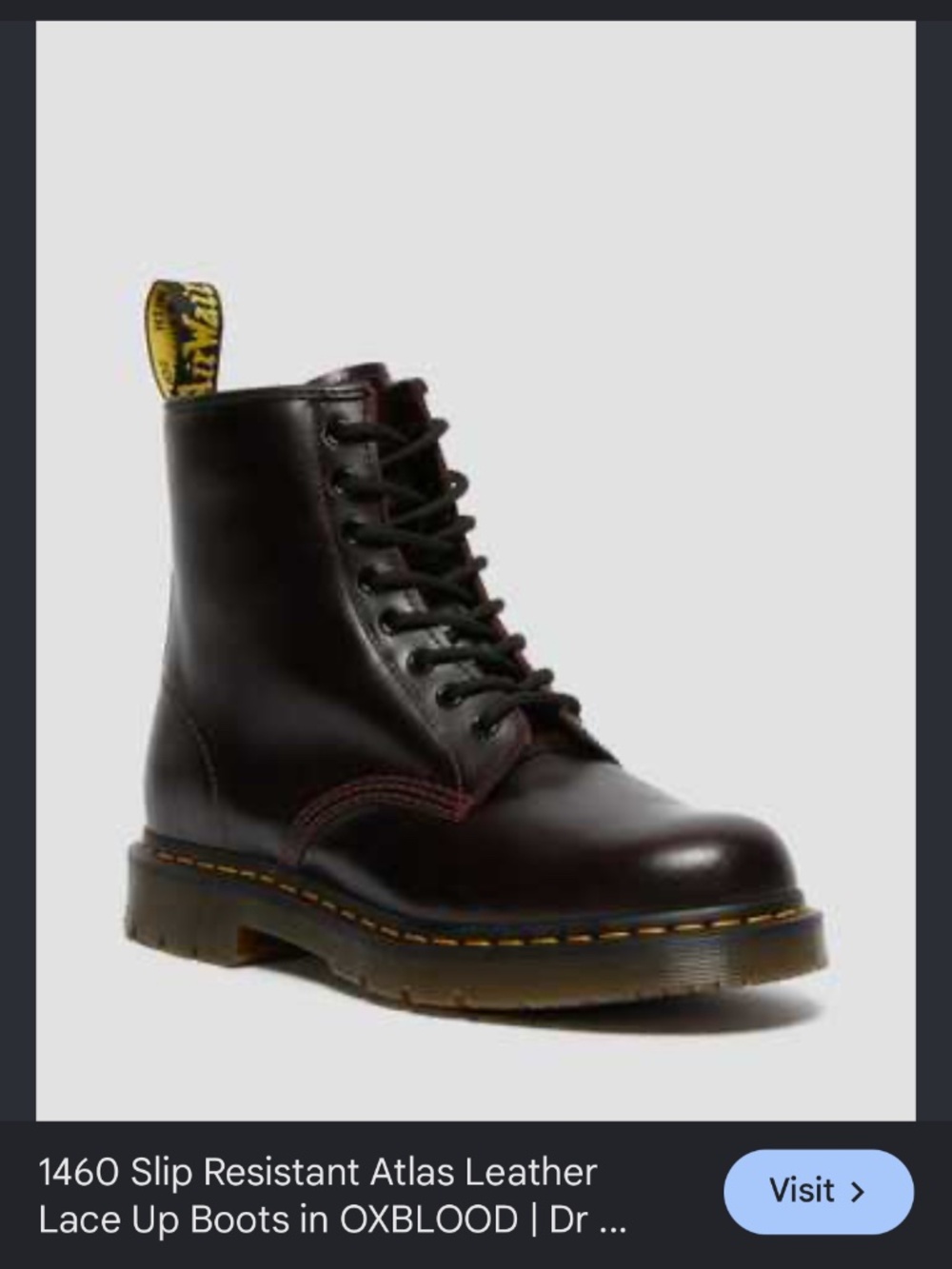 Dr. Martens Ox blood color lace up boots